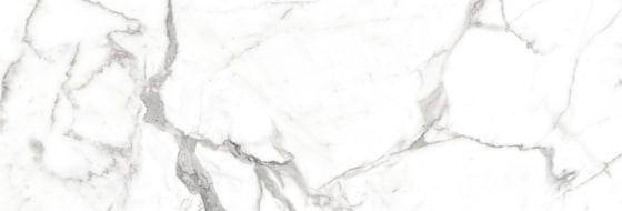 Porcelanato gran formato Statuario Norwell blanco con veta gris fina